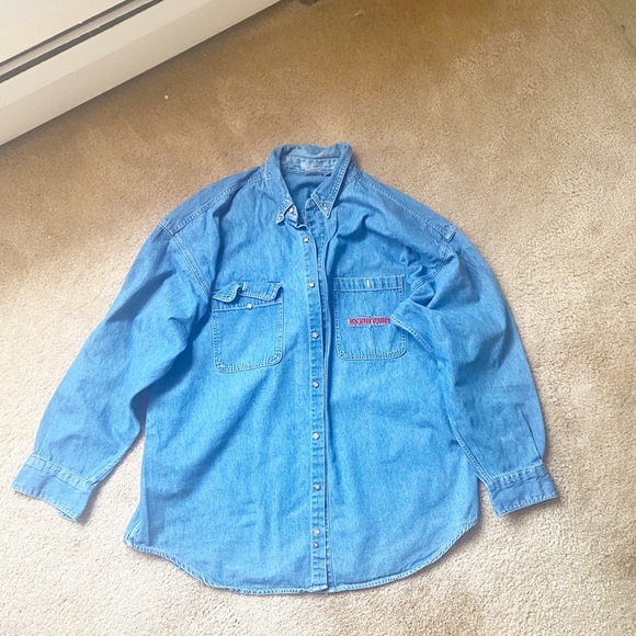 Vintage Looney Tunes Denim Shirt Size XL - Picture 4 of 7